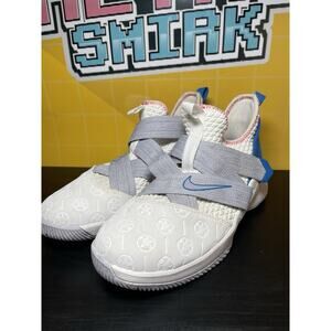 Nike Boys Lebron Soldier XII AA1352-101 Gray Basketball Shoes Sneakers Size 6Y